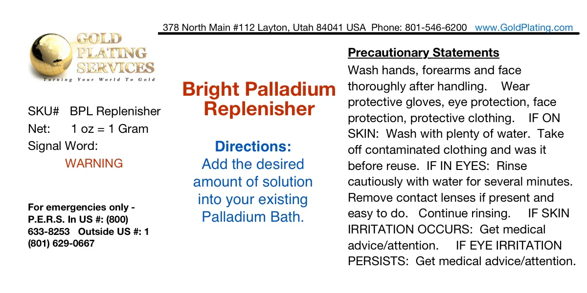 Bright Palladium "White Gold" for Bath or Brush Plating - Image 4