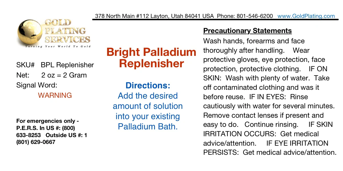 Bright Palladium "White Gold" for Bath or Brush Plating - Image 5